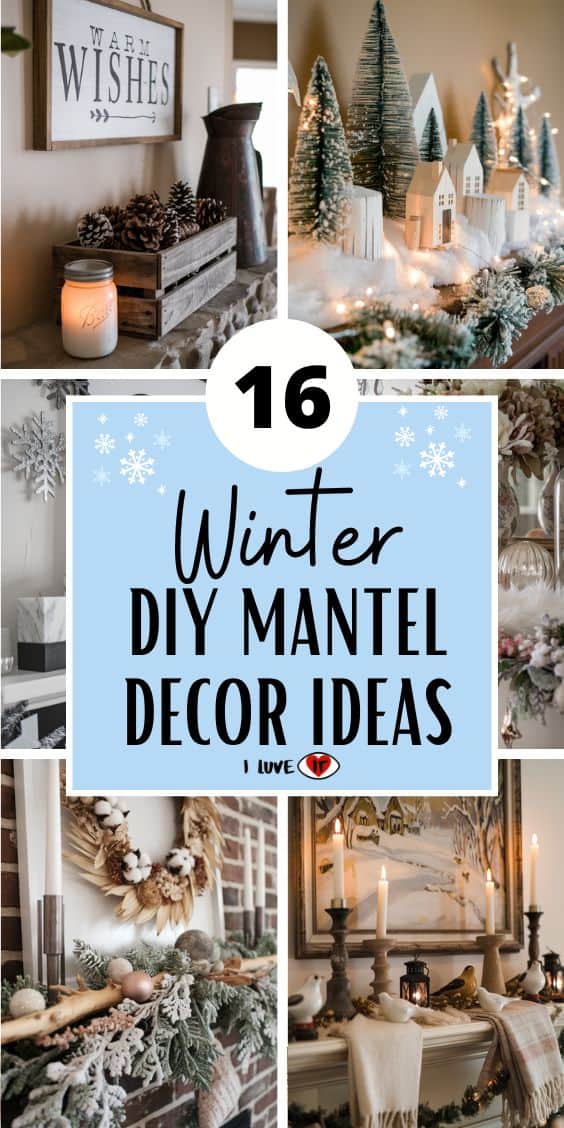 winter mantel decorating ideas