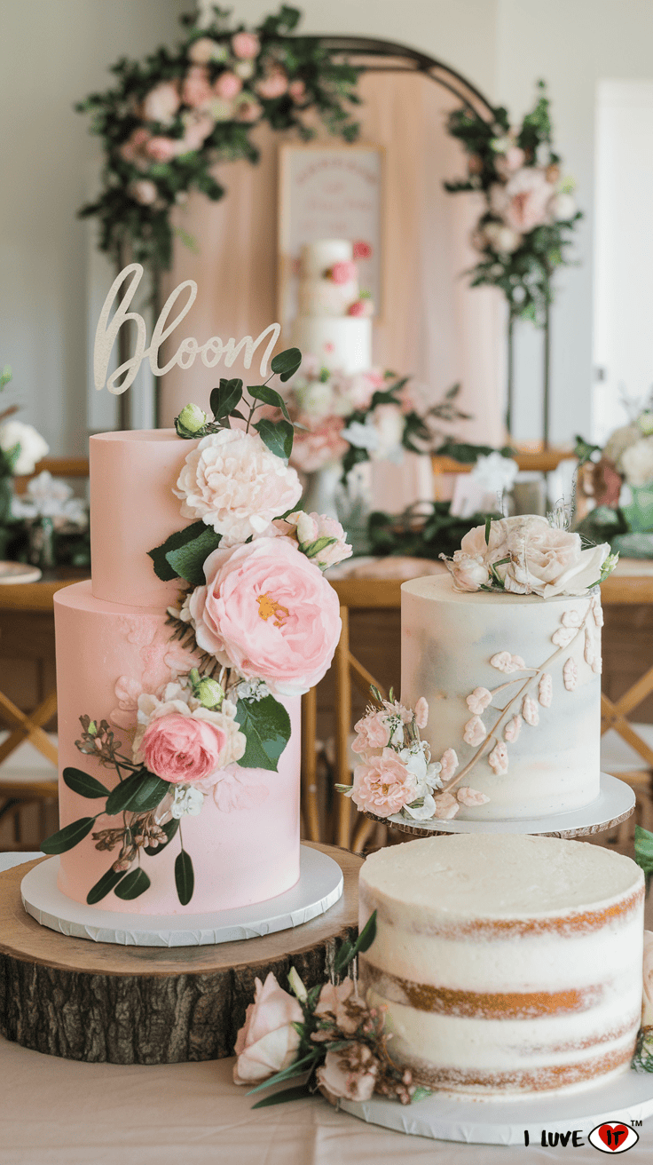 baby in bloom baby shower cake