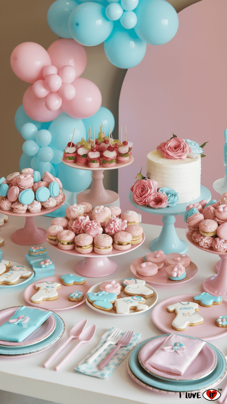 baby in bloom dessert table ideas