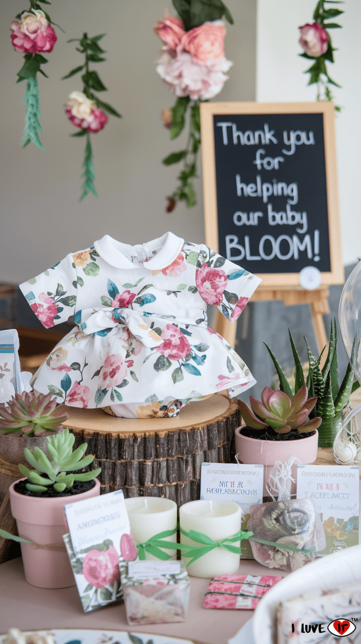 baby in bloom favors