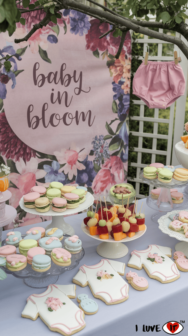 baby in bloom food table ideas