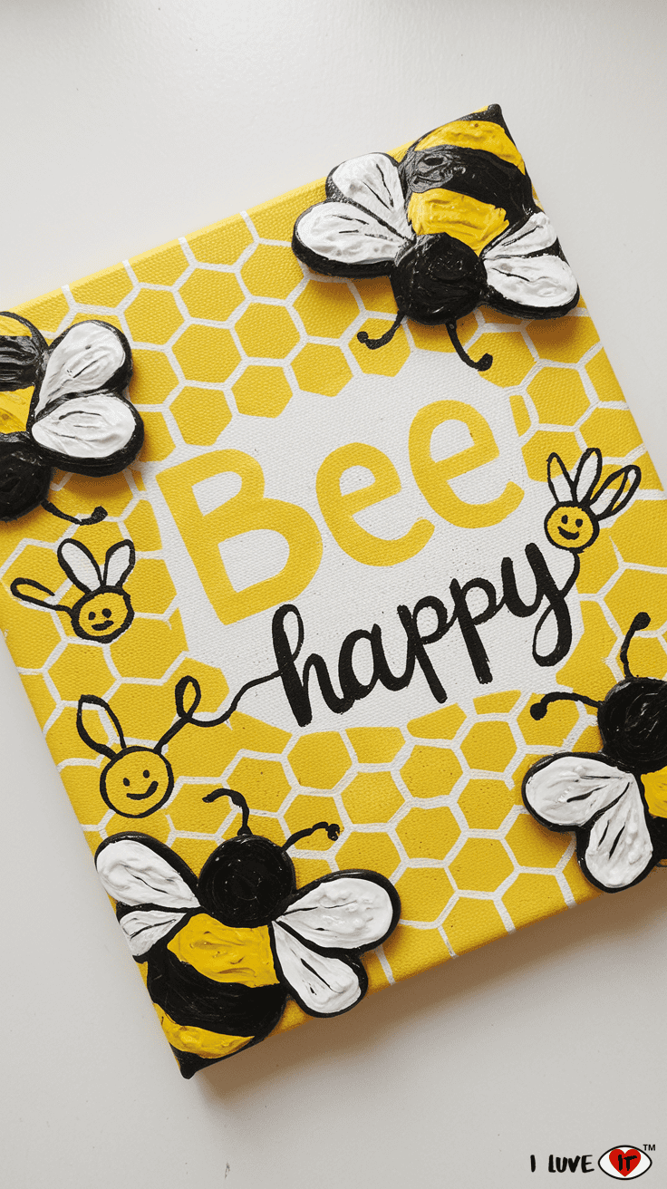 diy bee wall art