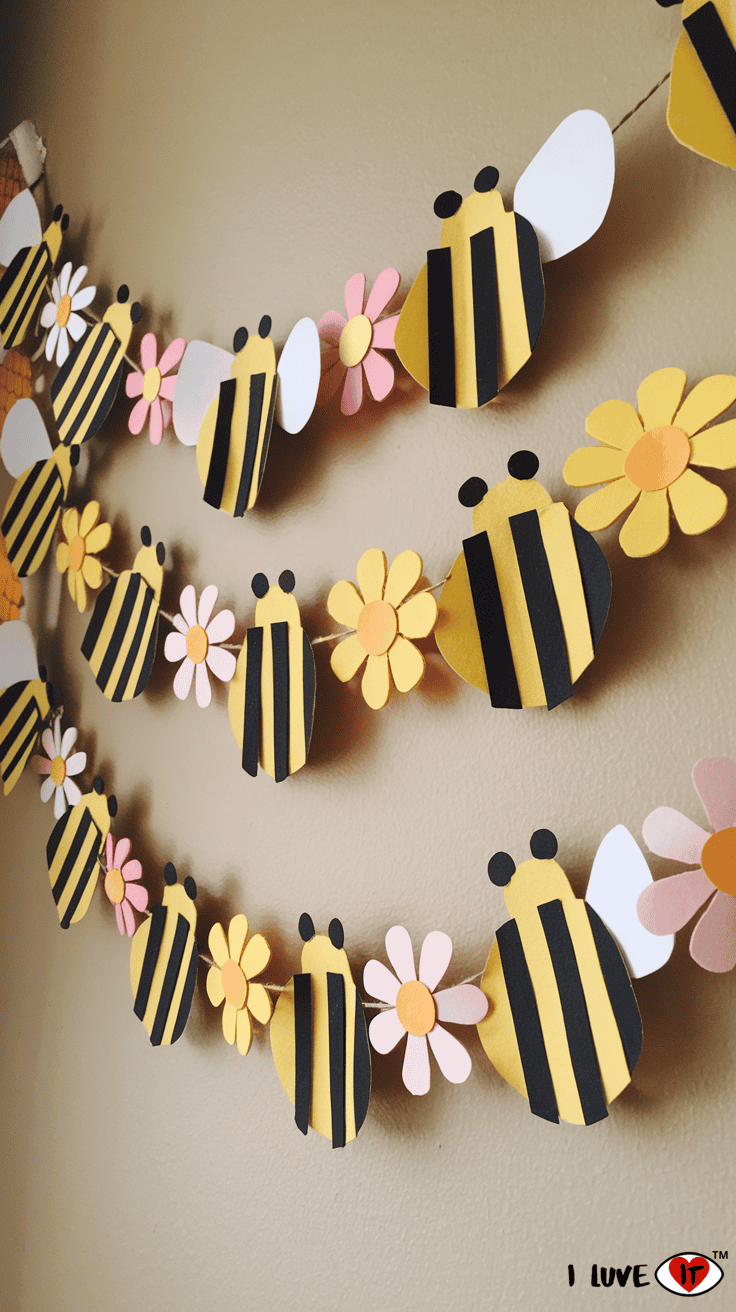 diy bee garland