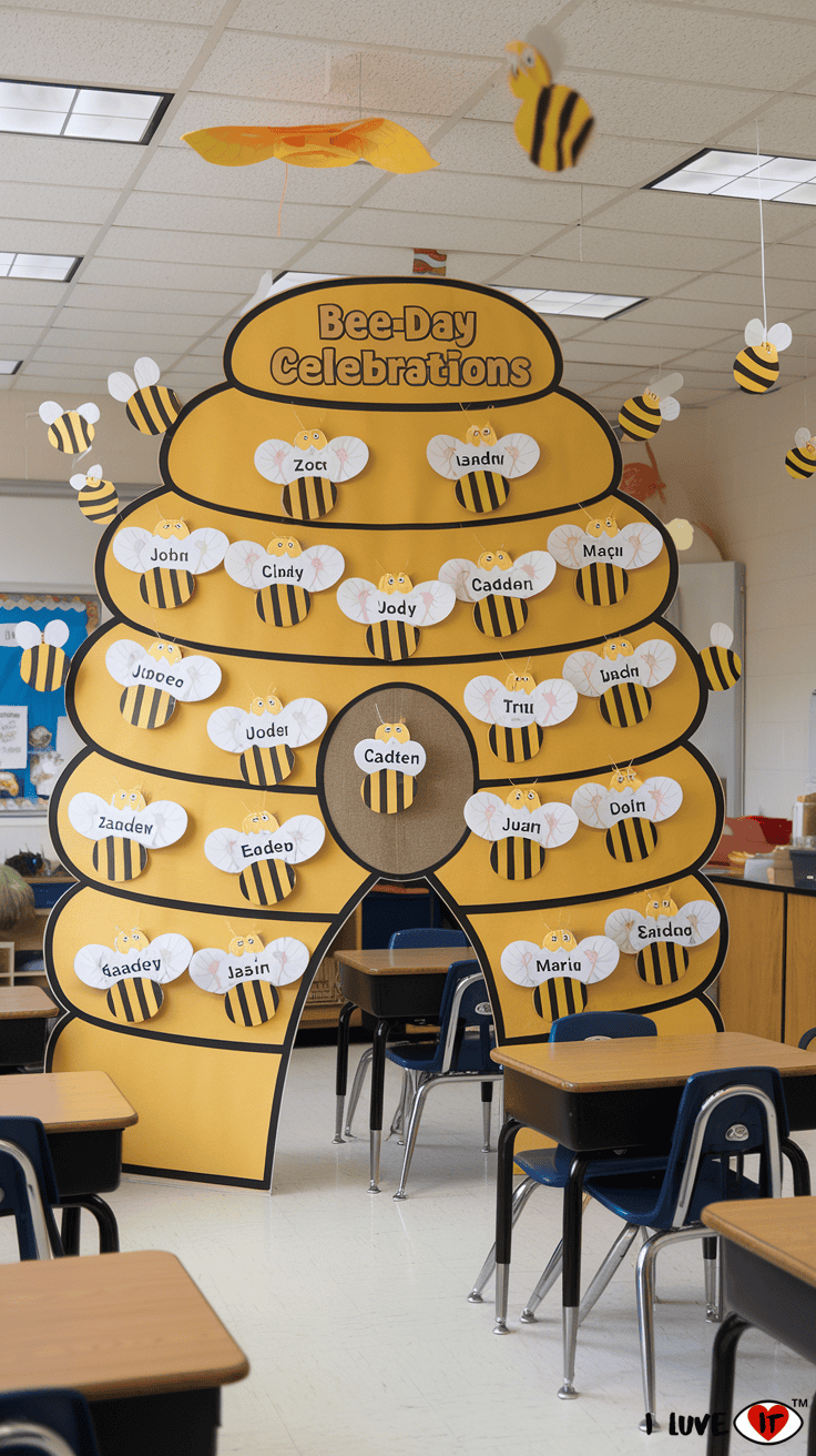 classroom bee birthday celebration