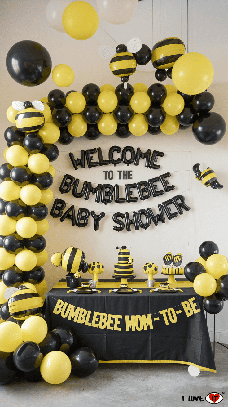 bumblebee balloon arch 2 