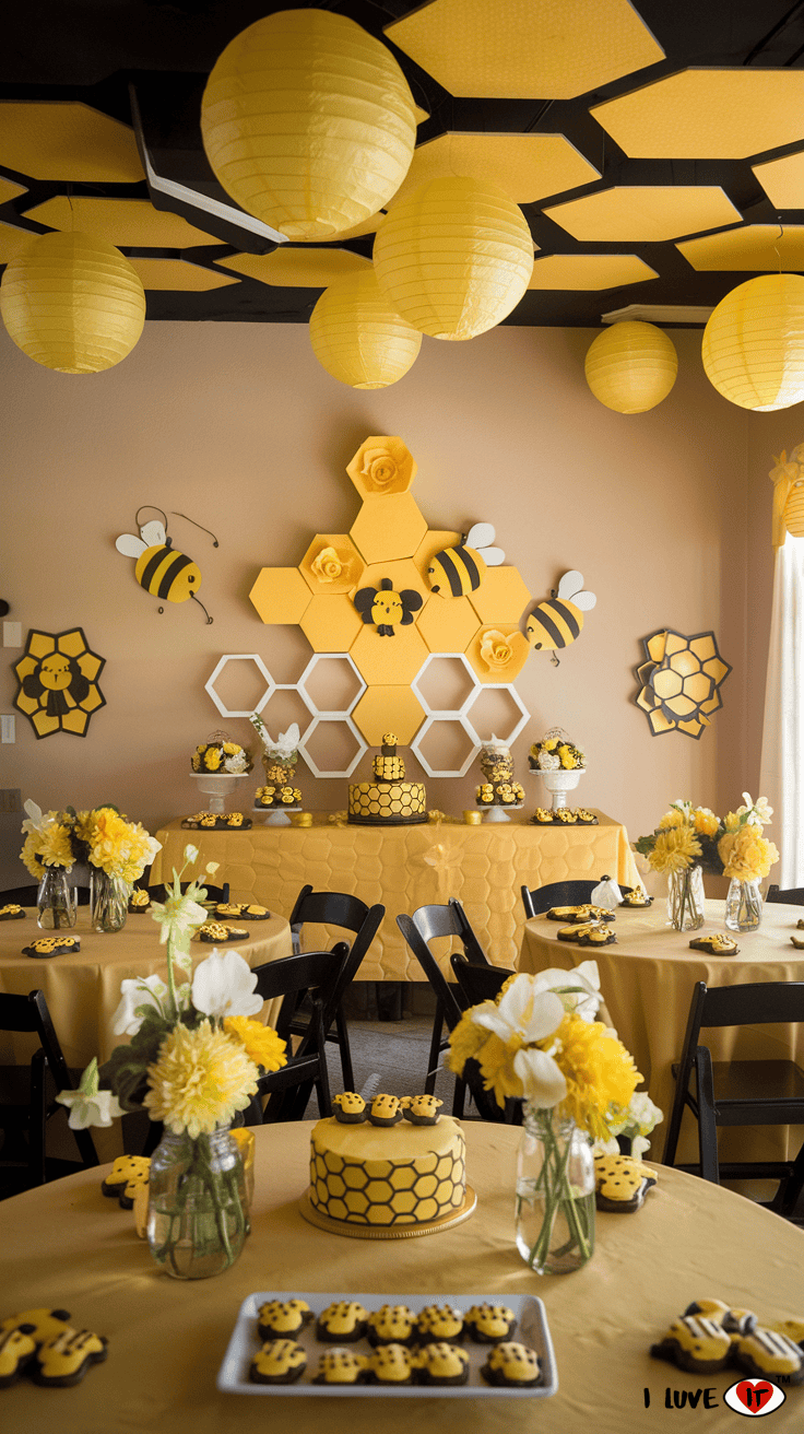 bumblebee dessert table 3