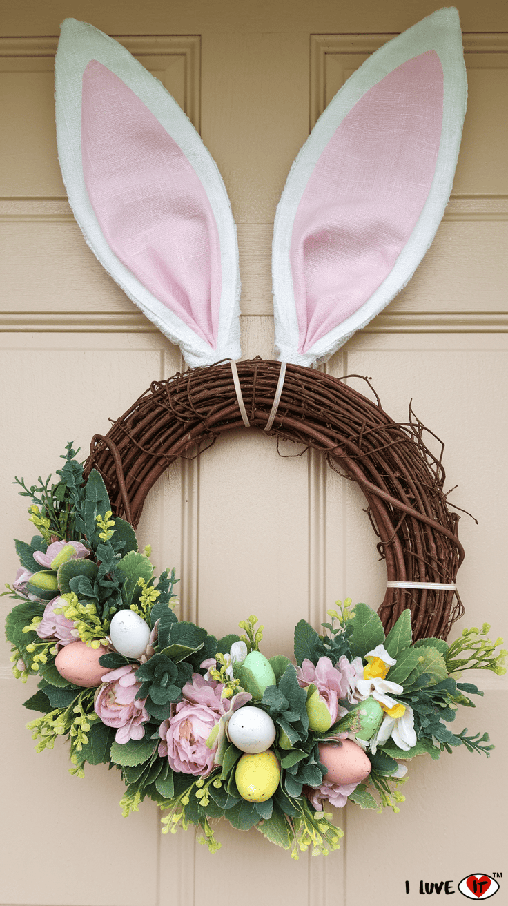 diy bunny wreath