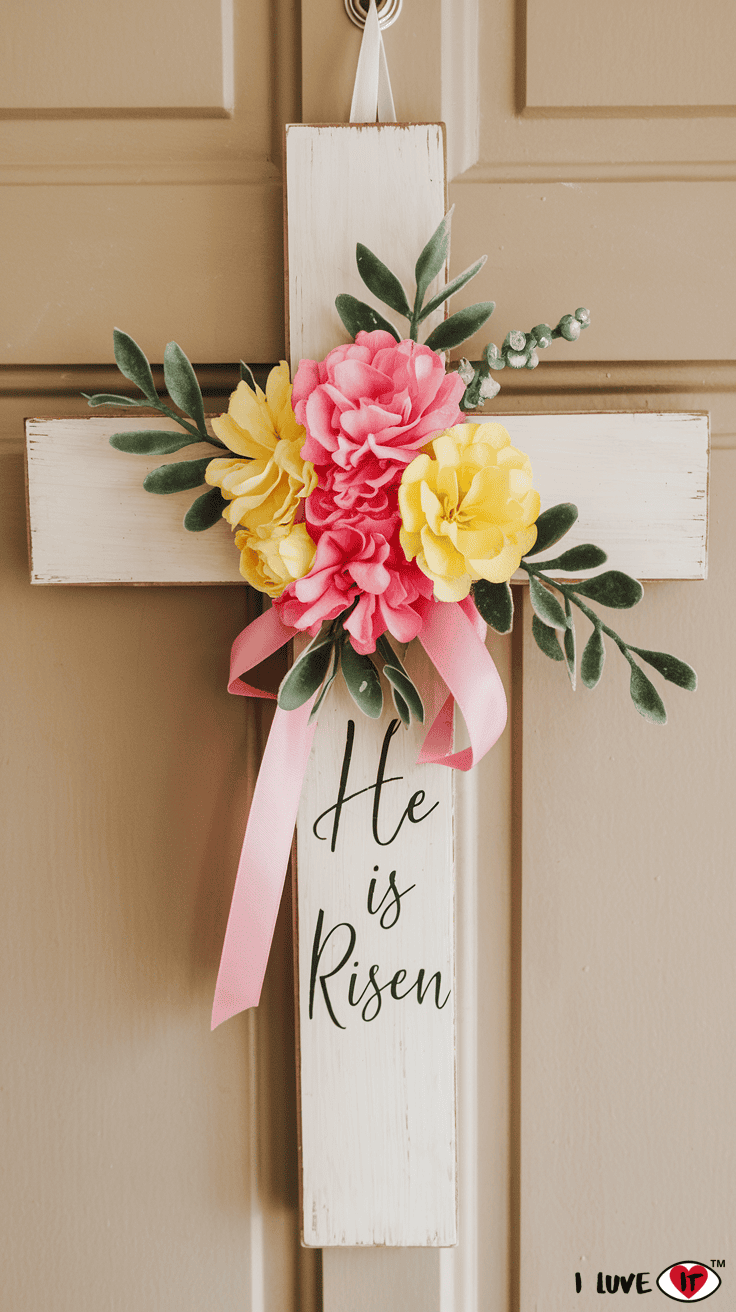 diy Christian Easter door hanger