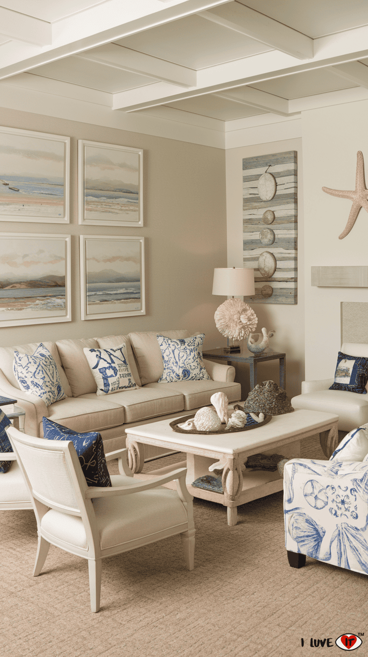 coastal living room with beach vibes