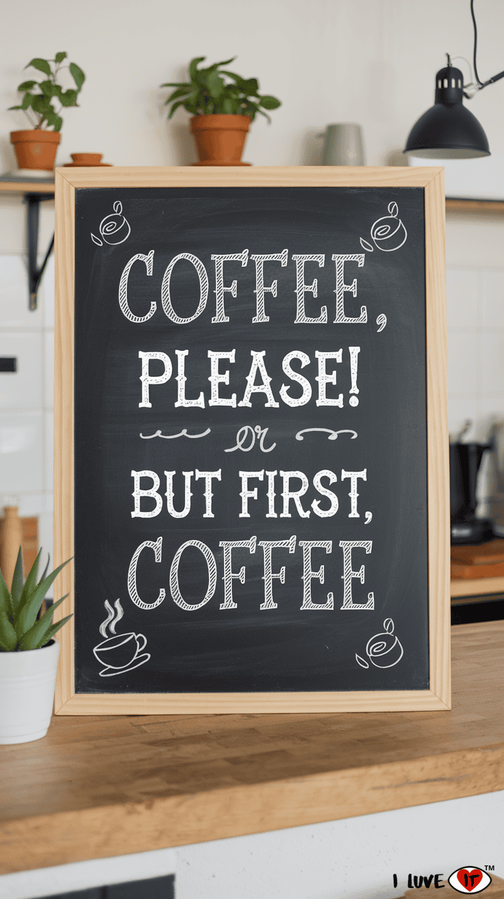 coffee chalkboard design