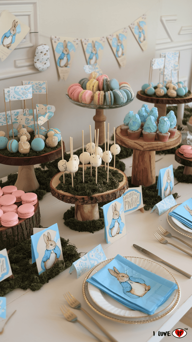 Peter rabbit dessert table