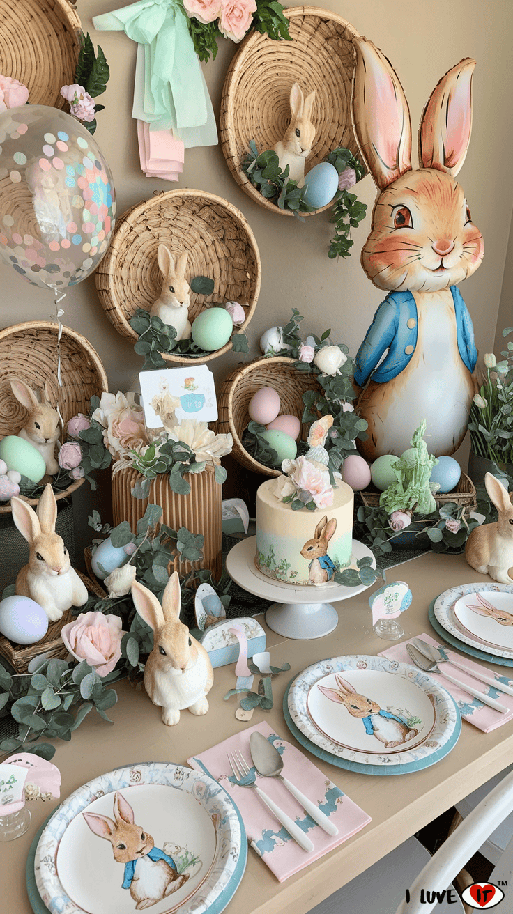 easter bunny decor Peter rabbit ideas