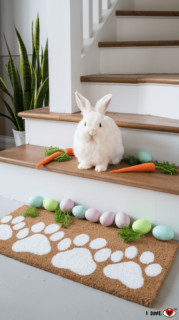 diy easter bunny rug