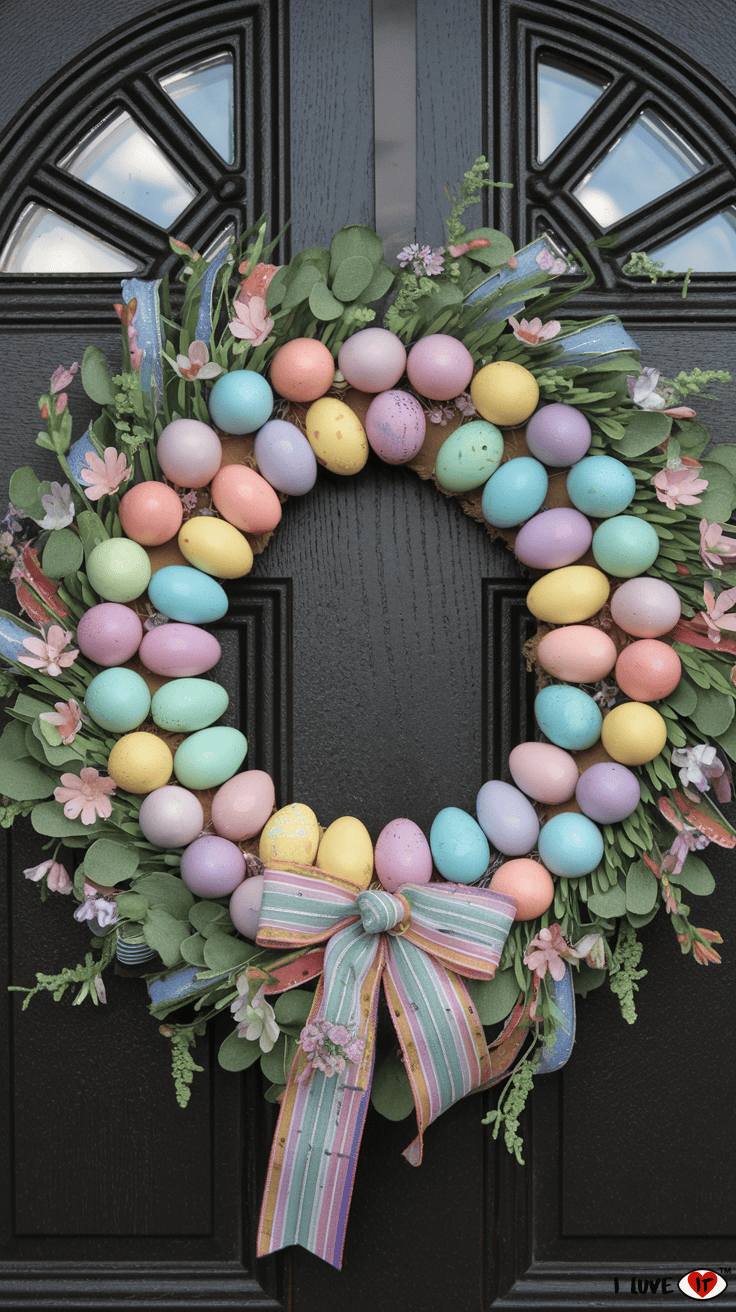 diy easter egg wreath