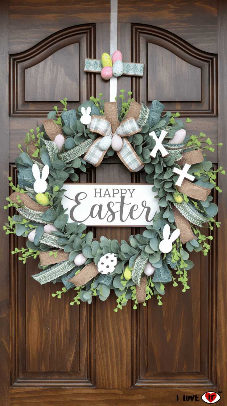 easter wreath farmhouse