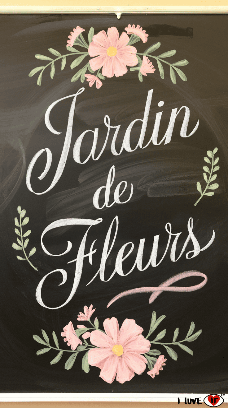 French chalkboard ideas