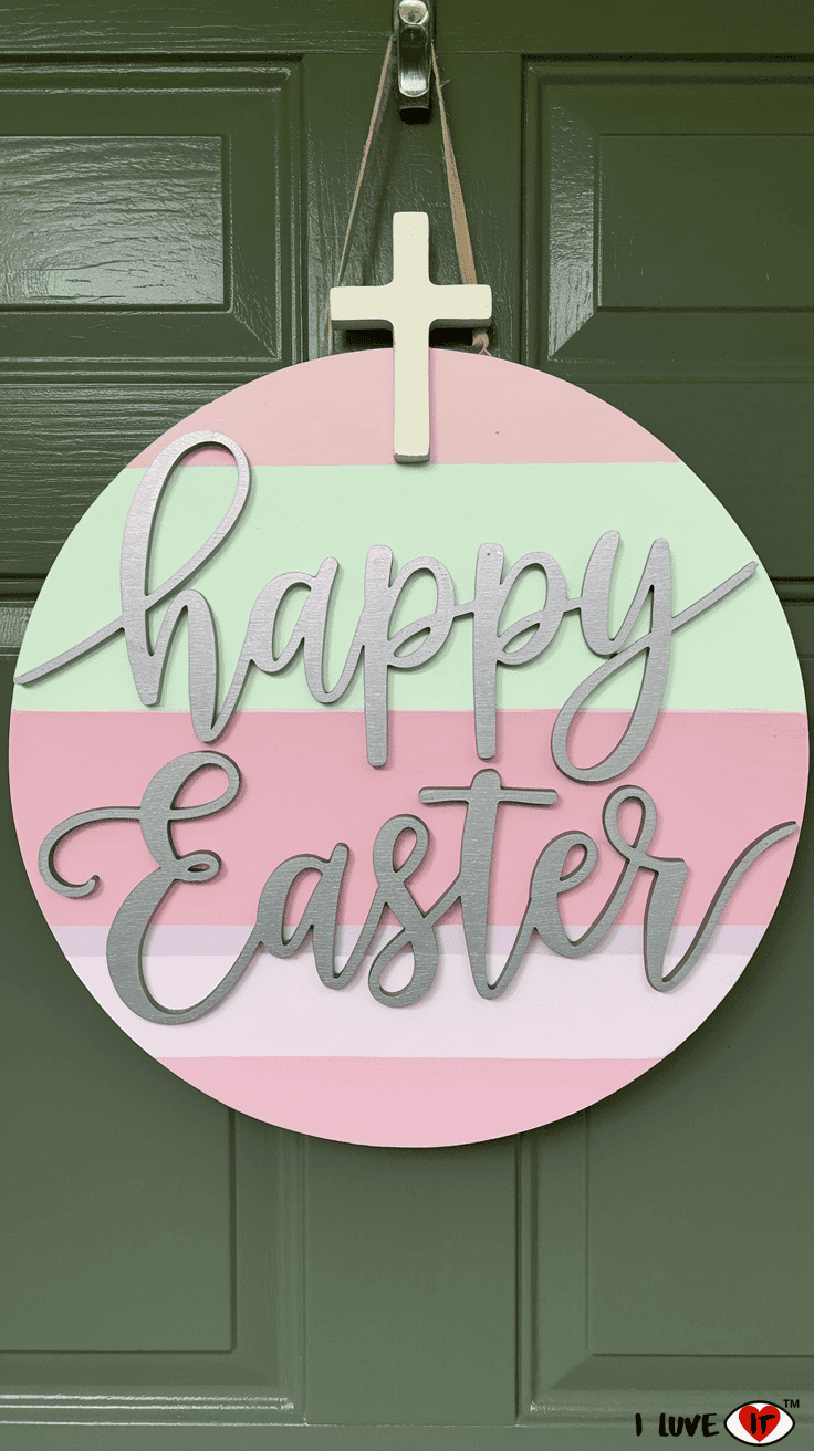 diy easter door hanger