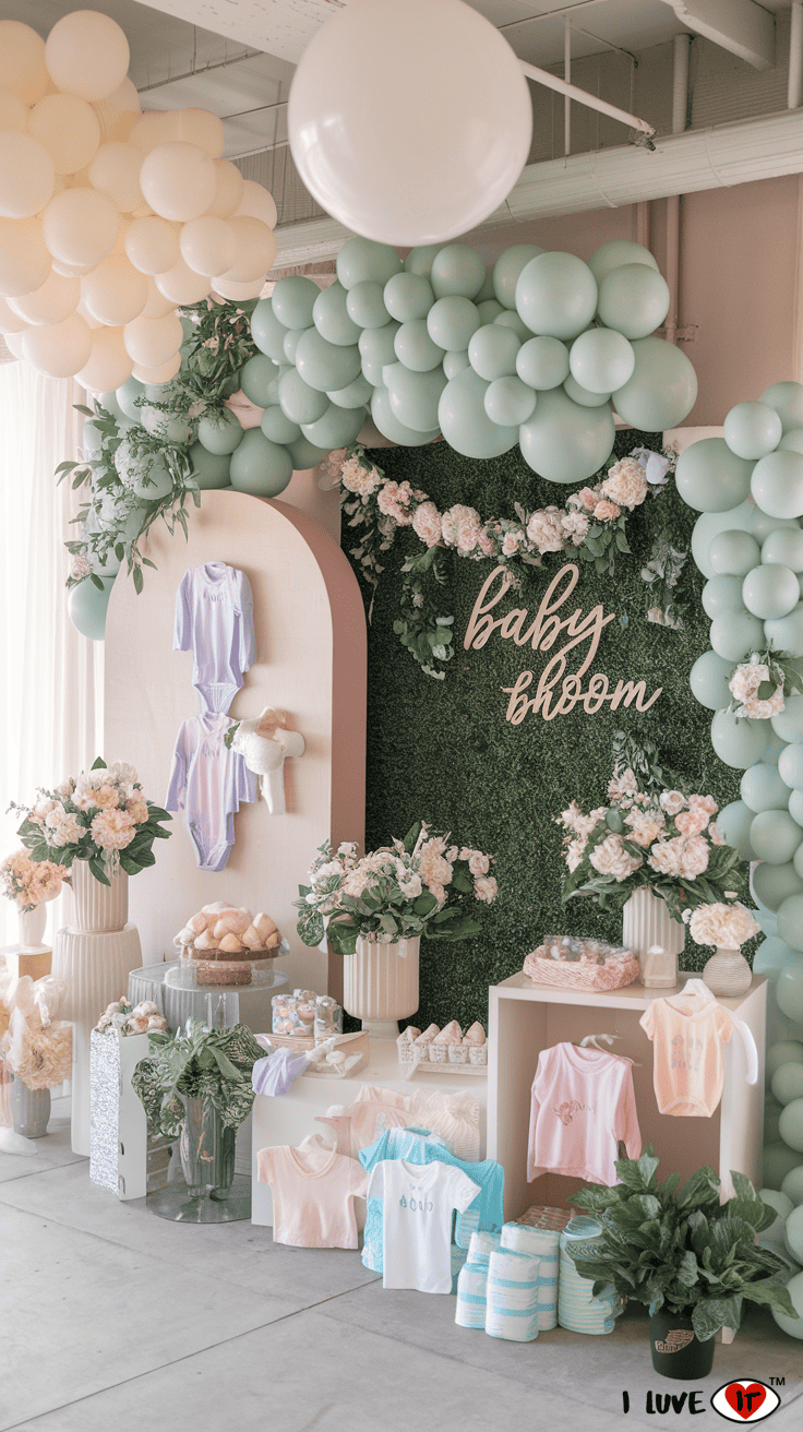 neutral baby in bloom ideas baby shower