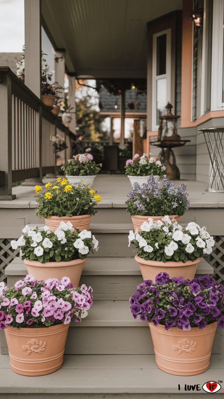 matching flower pots