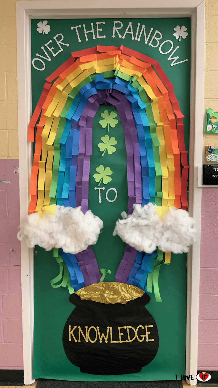 st patricks day classroom door decorations