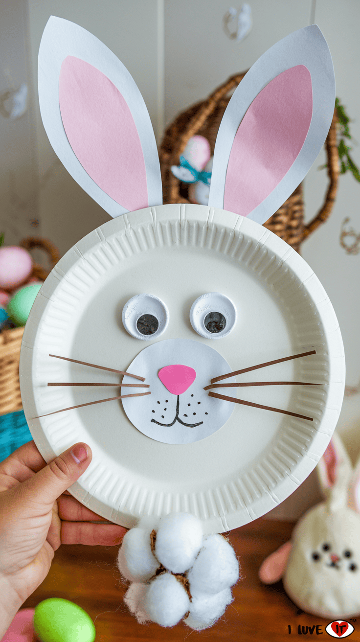 paper plate bunny diy