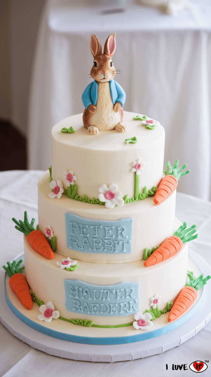 Peter rabbit cake design