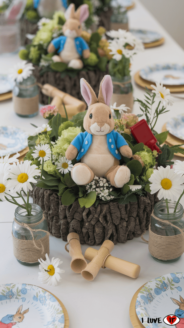 Peter rabbit centerpieces ideas