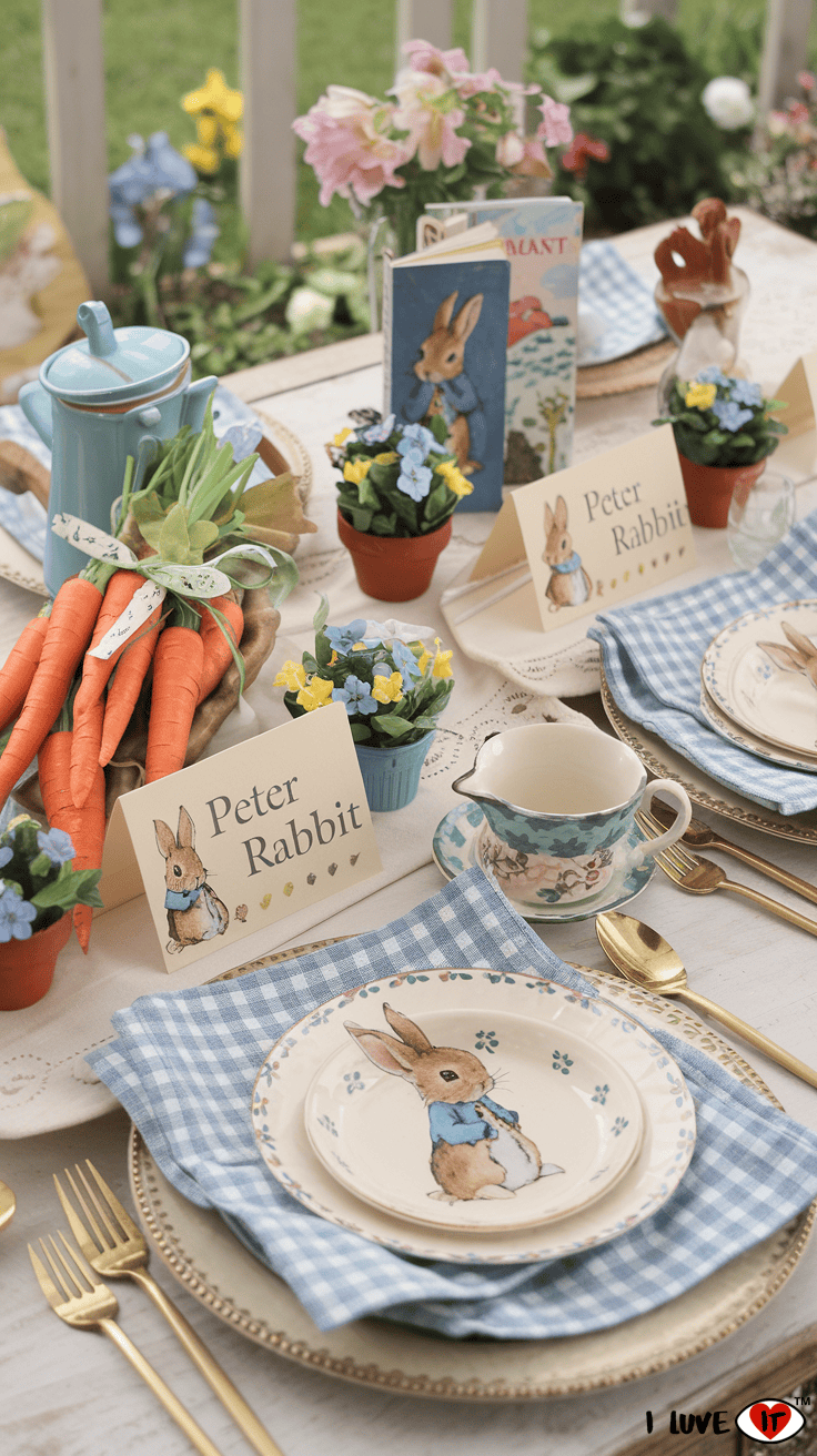 Peter rabbit table settings