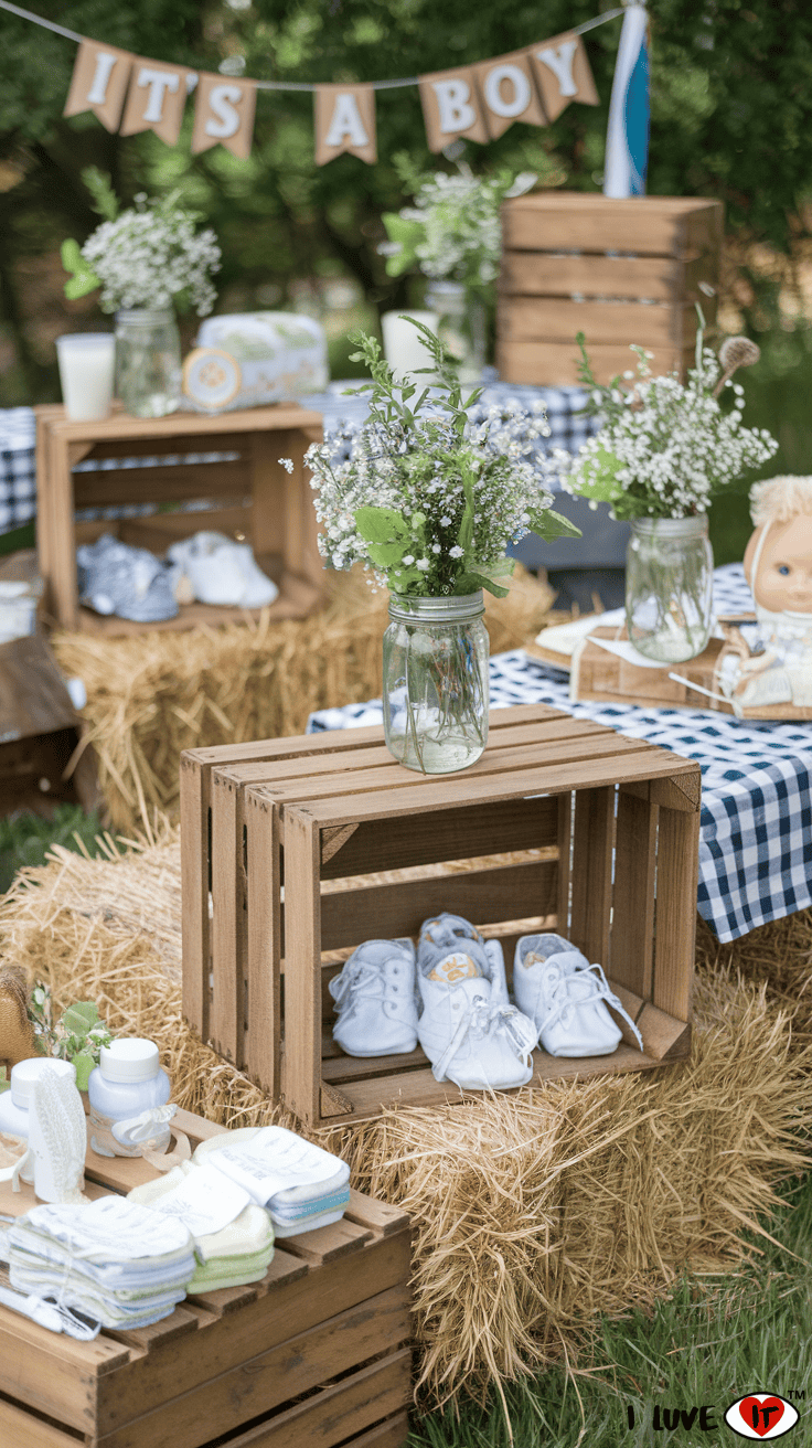 baby shower rustic