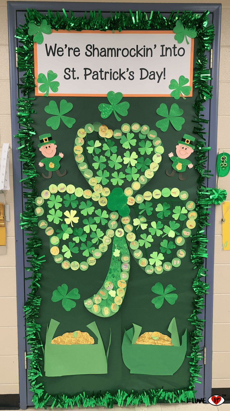 st patricks day classroom door decorations