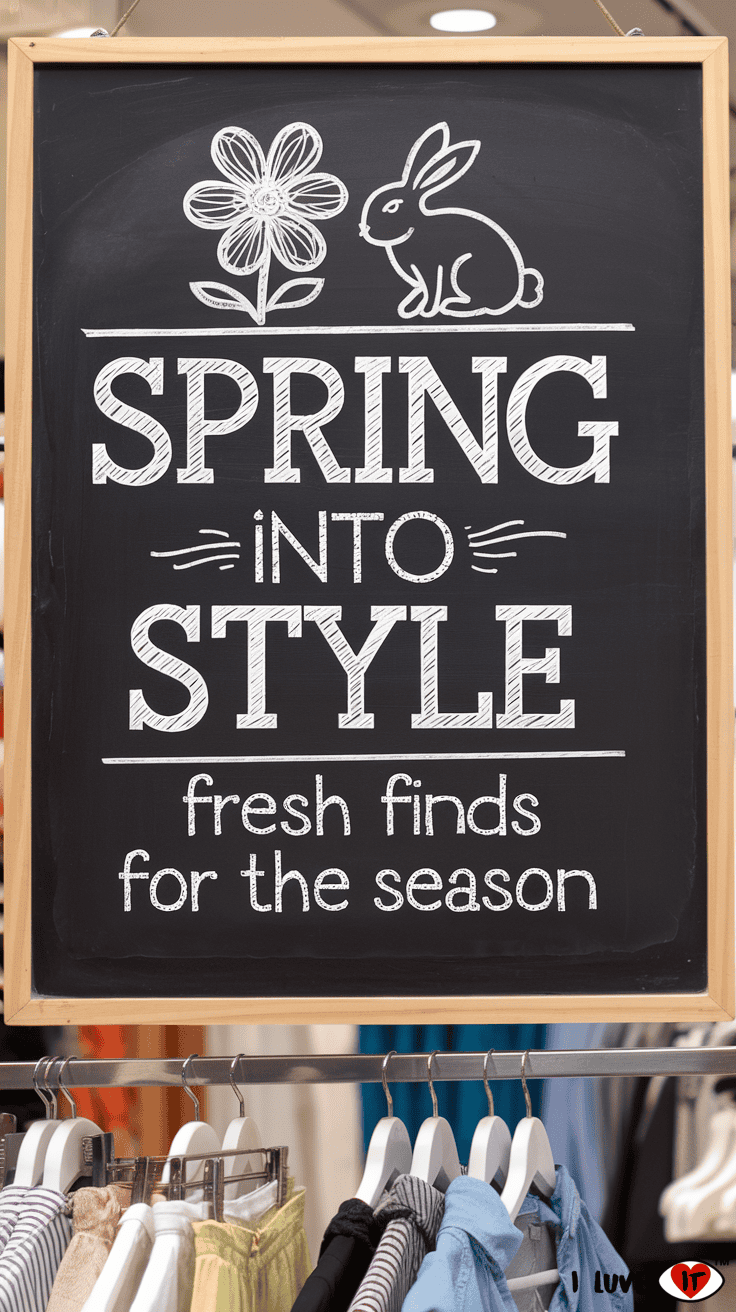 spring chalkboard retail