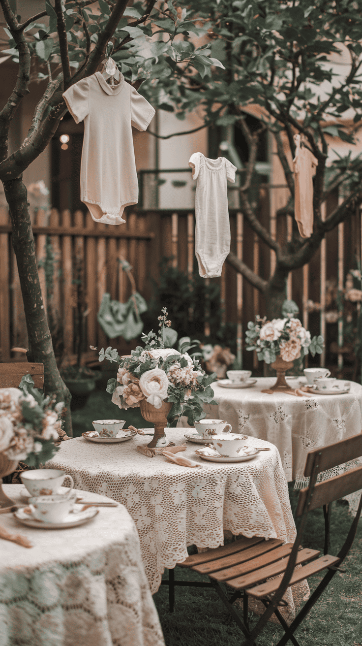 garden vintage baby shower ideas