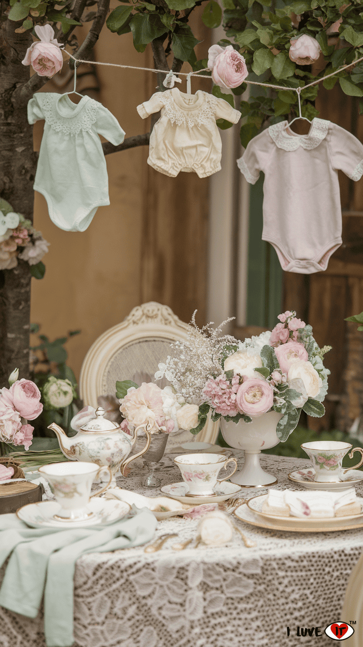 garden vintage baby shower