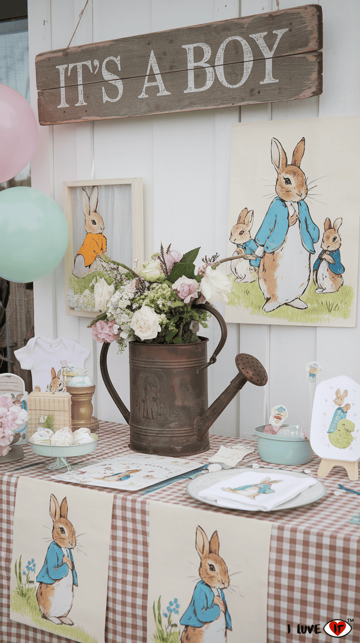 Peter rabbit baby shower ideas