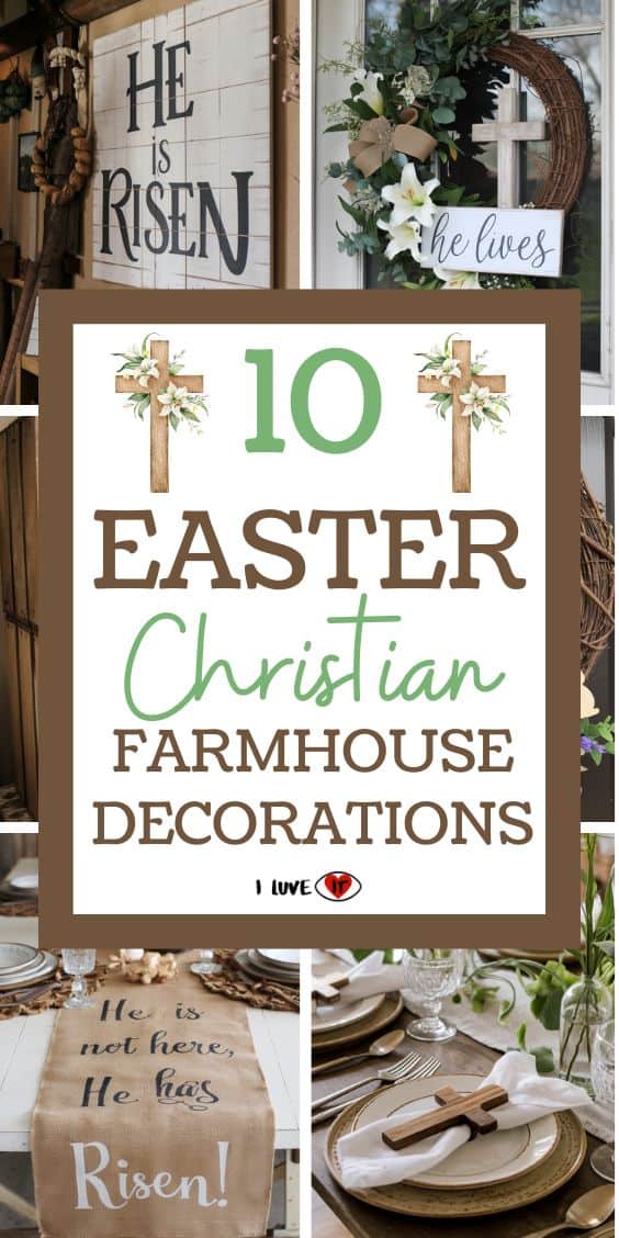 Christian farmhouse easter decorations