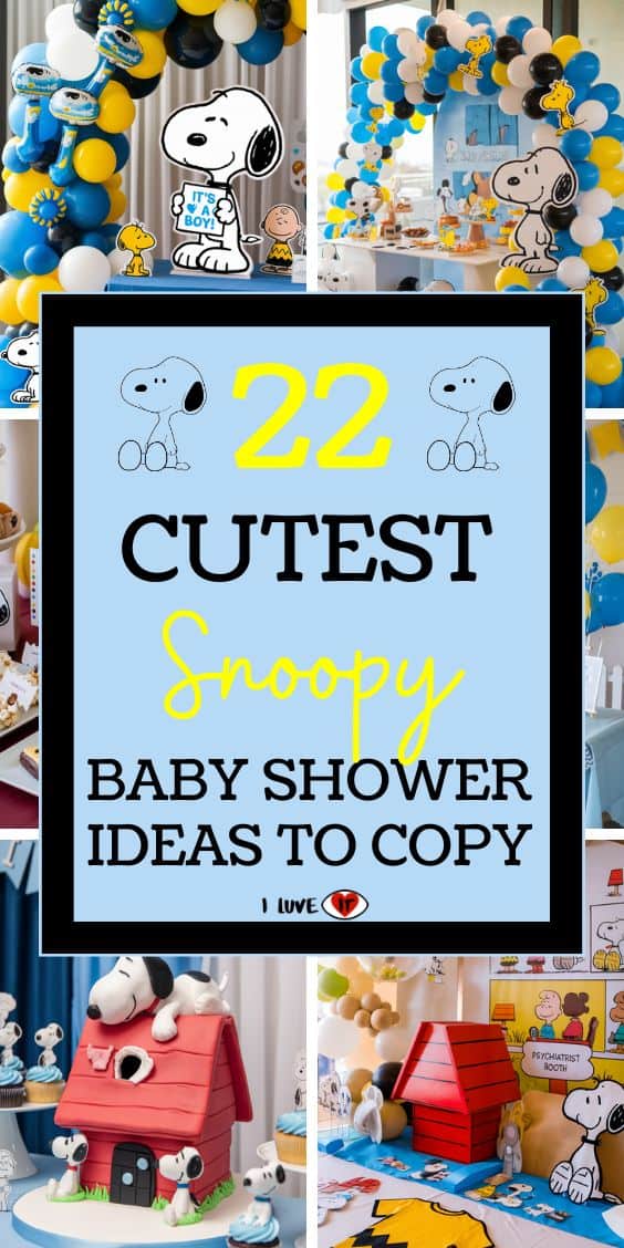 snoopy baby shower ideas