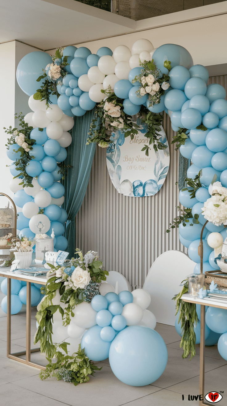 baby shower balloon arch ideas