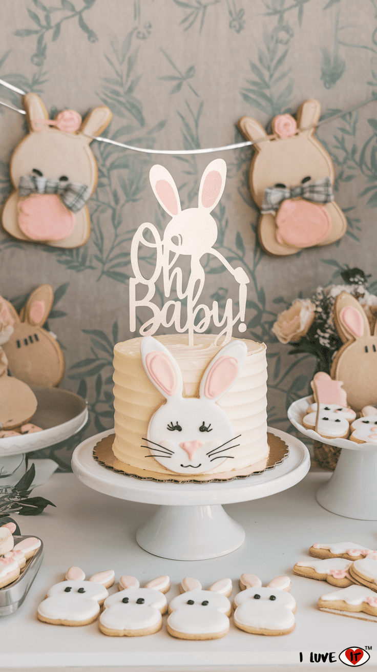 bunny cake topper