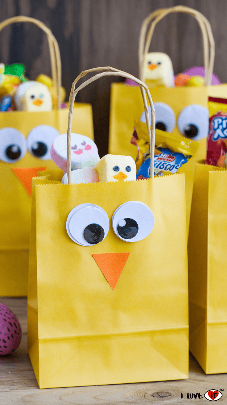 easter treat bags chick