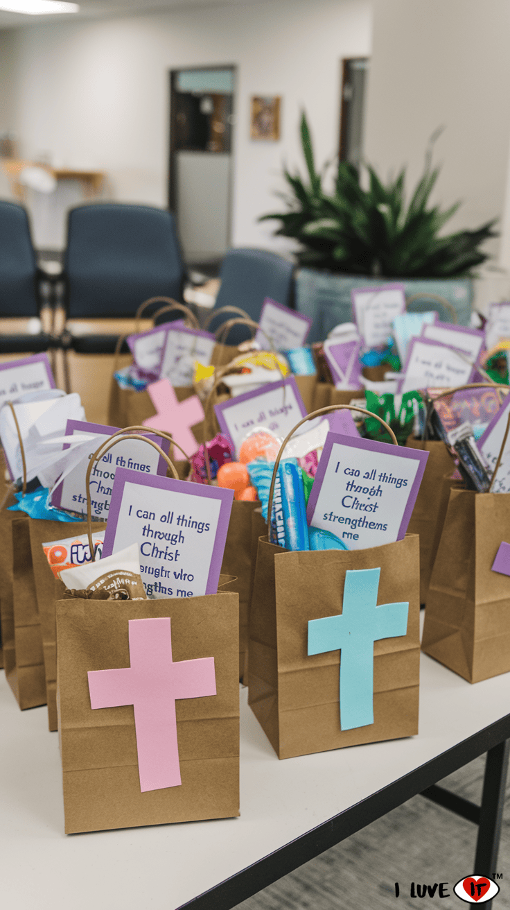 easter treat bags Sunday school