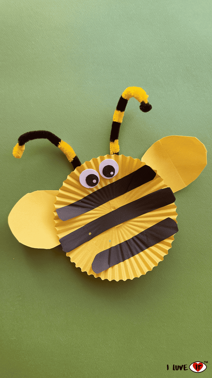 diy bumblebee craft cupcake liner