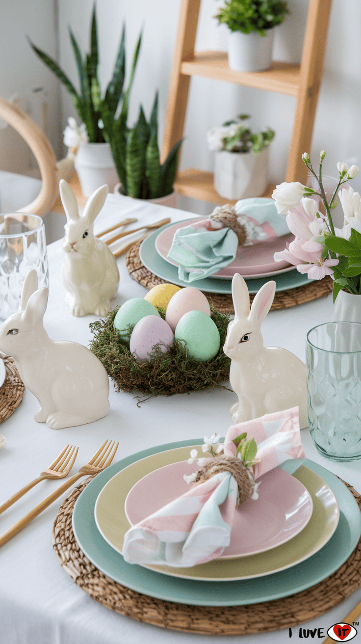 spring table setting easter