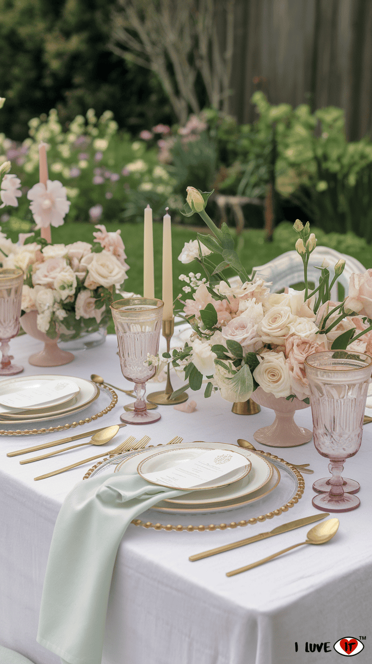 spring table setting elegant