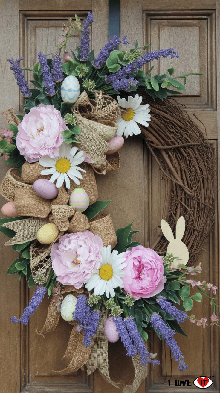 easter wreath farmhouse