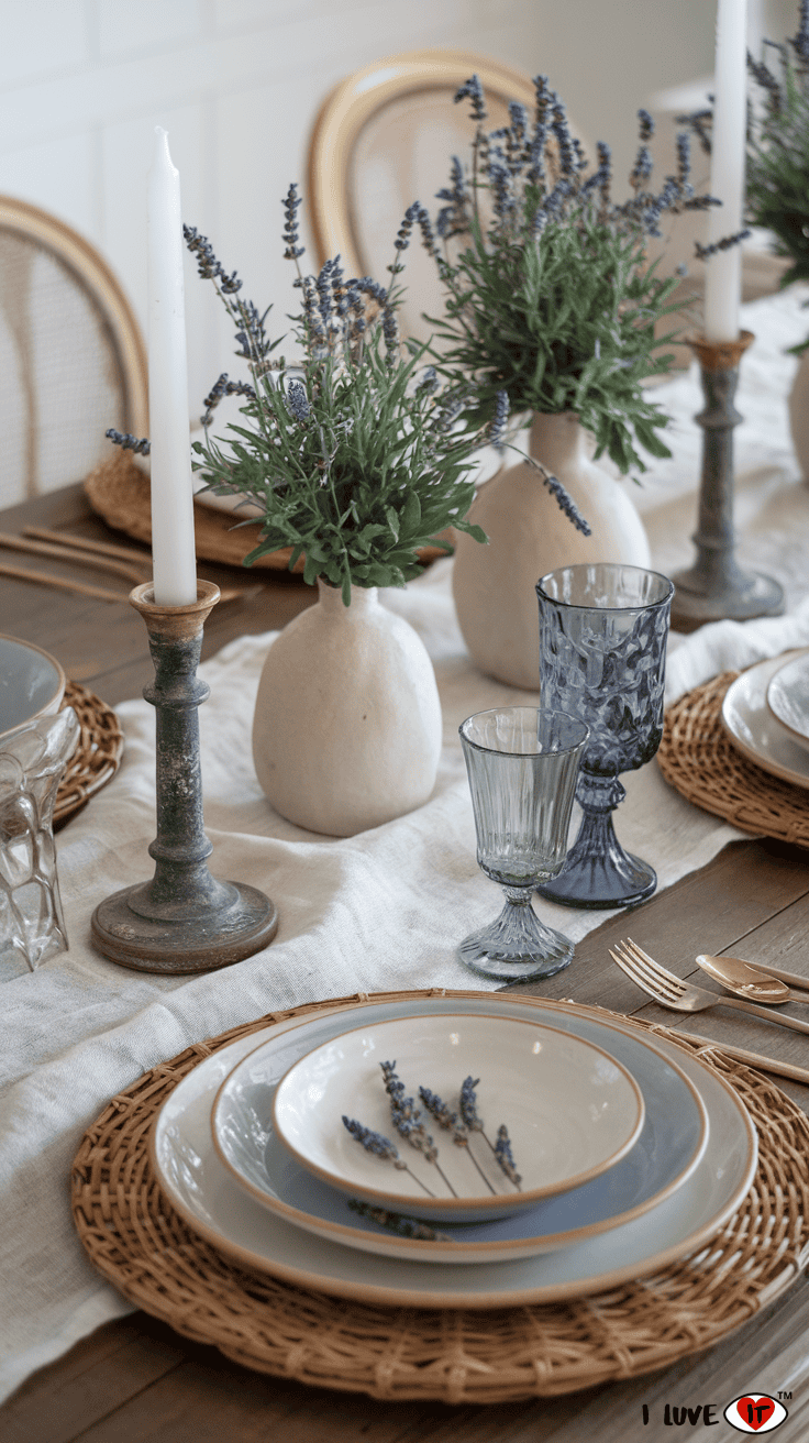 spring table setting French country