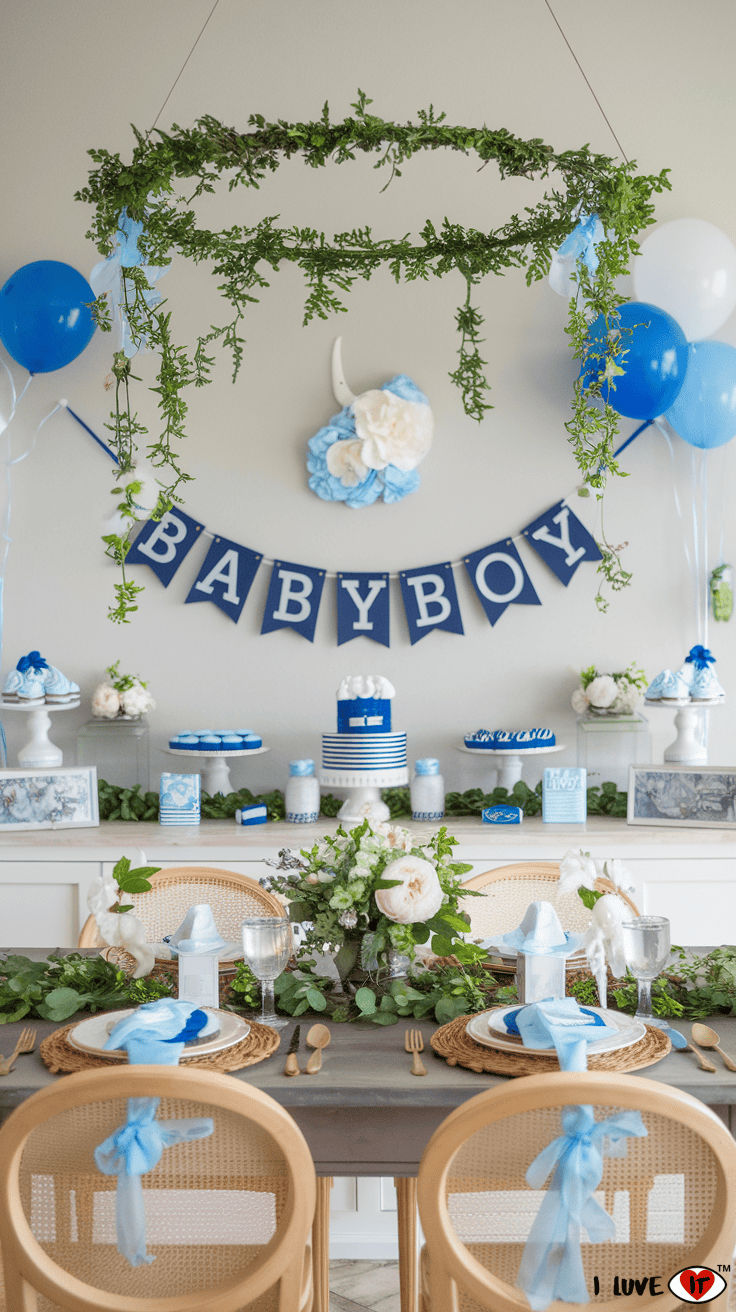 diy hanging arrangement baby shower