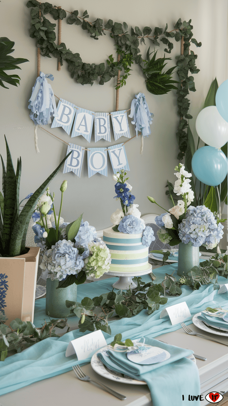 greenery theme baby shower ideas