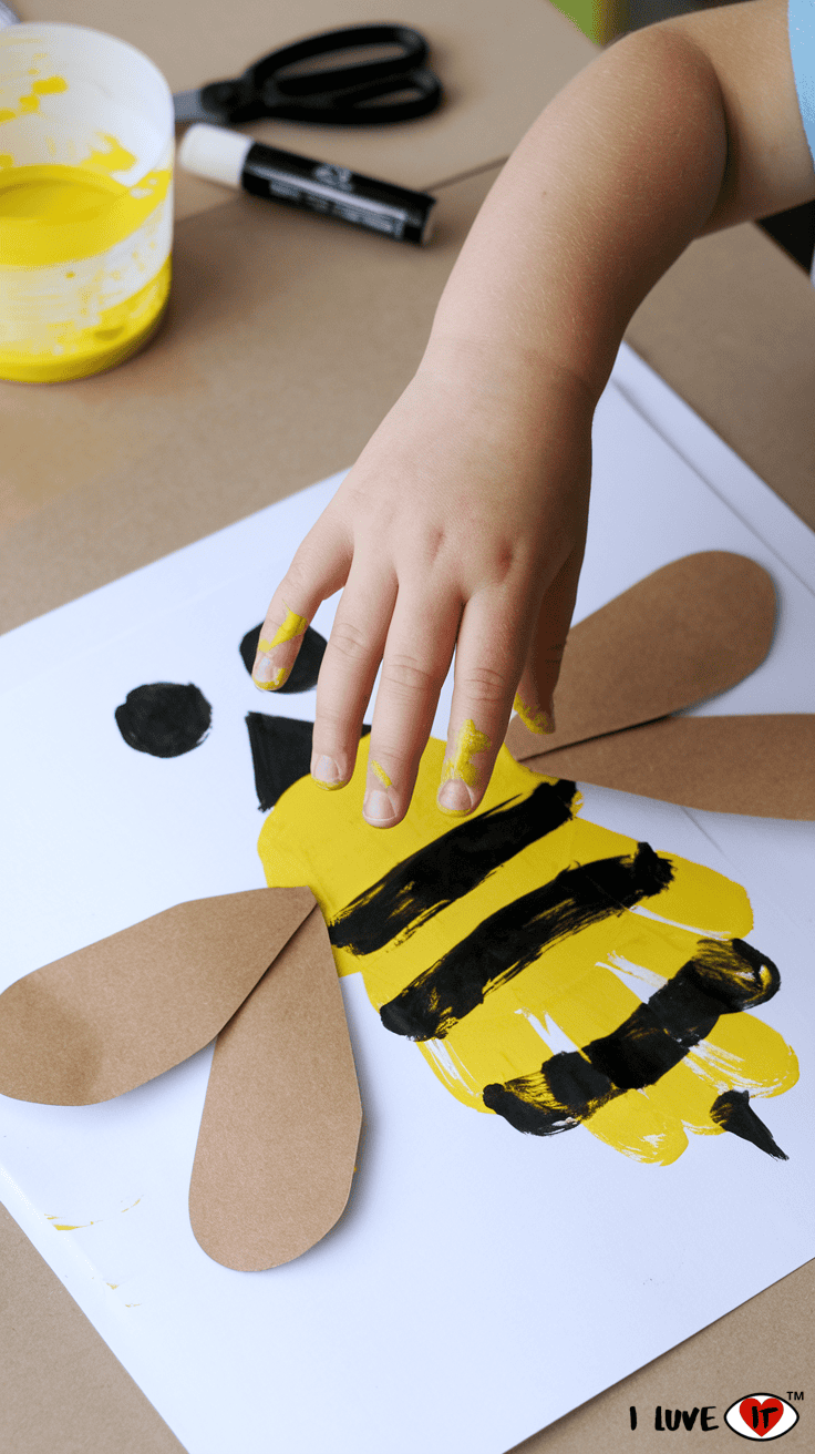 diy bumblebee craft idea handprint