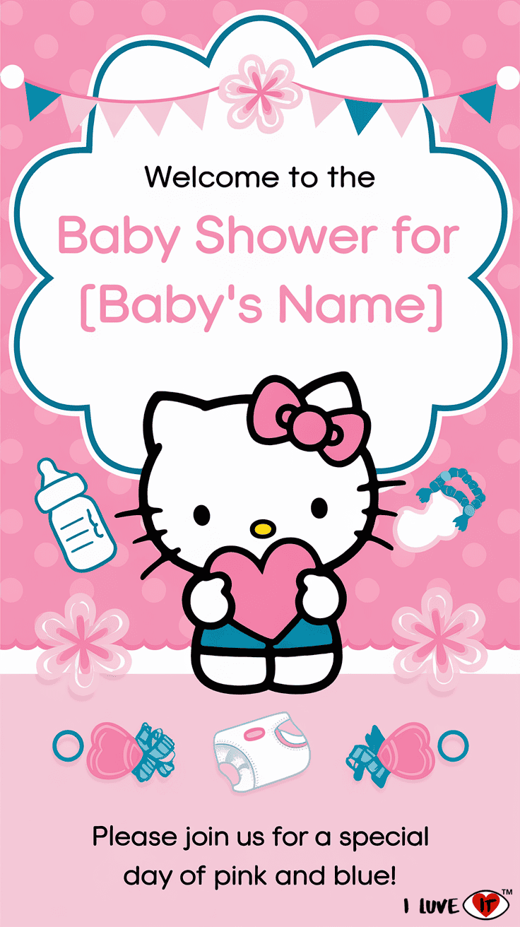 hello kitty baby shower invitations