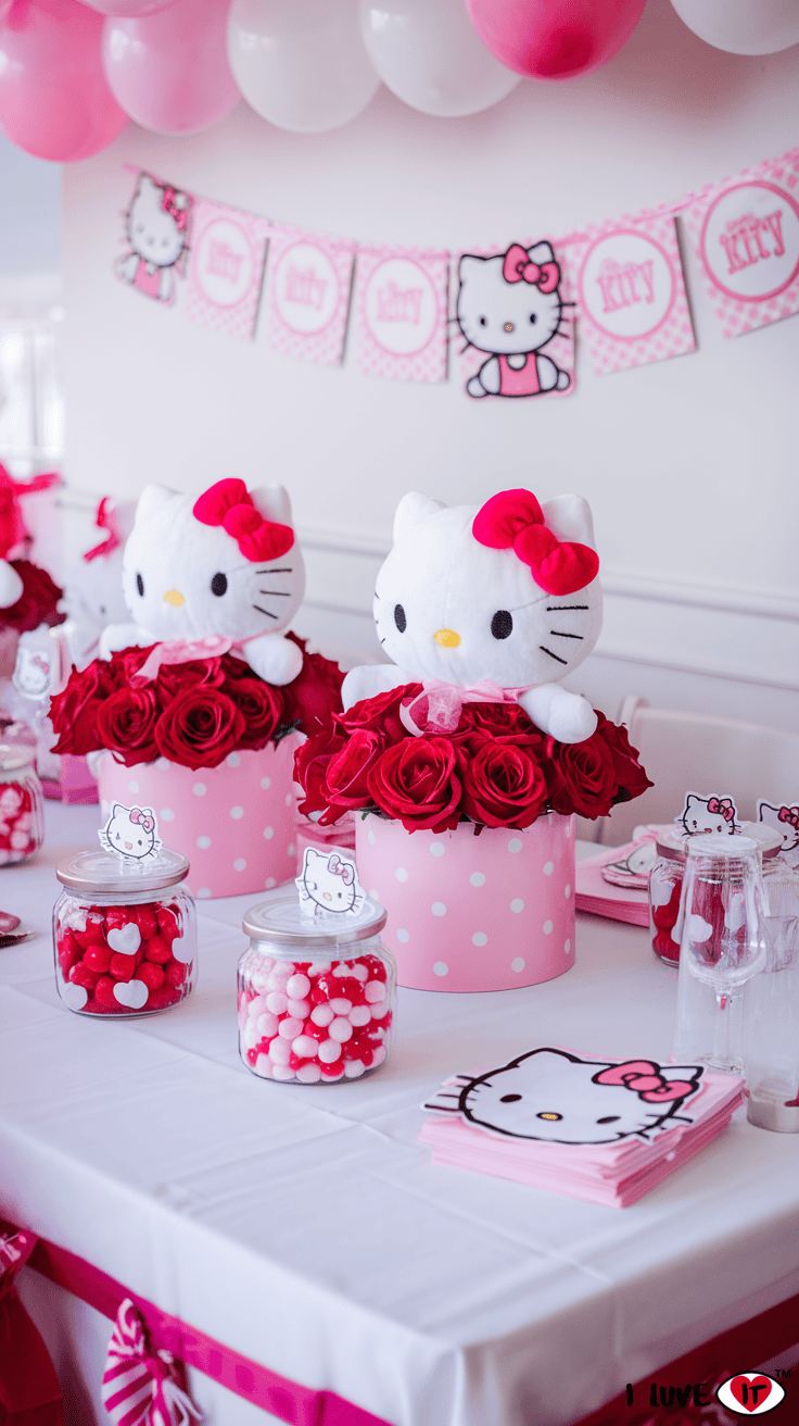 hello kitty centerpiece ideas baby shower